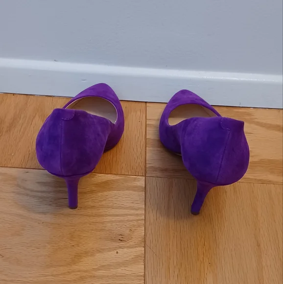 INC International Concepts Purple Suede Heels Size7.5 - Picture 4 of 7